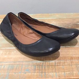 Lucky Brand Black Leather Emmie Flats